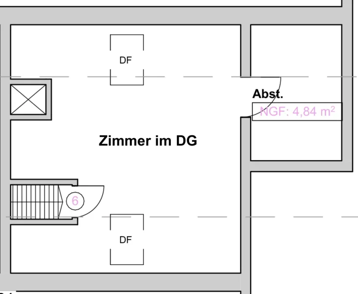 Grundriss 4.Zimmer in DG