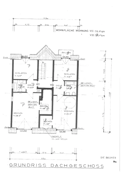 Grundrissplan ETW Nr 8