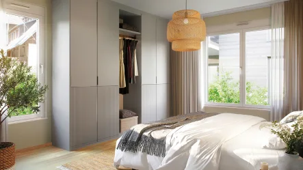 Unverbindliche Visualisierung | Schlafzimmer - Wohnung kaufen in Zarten - 'Zarduna Gärten' - Wohnen zwischen Stadt und Natur
