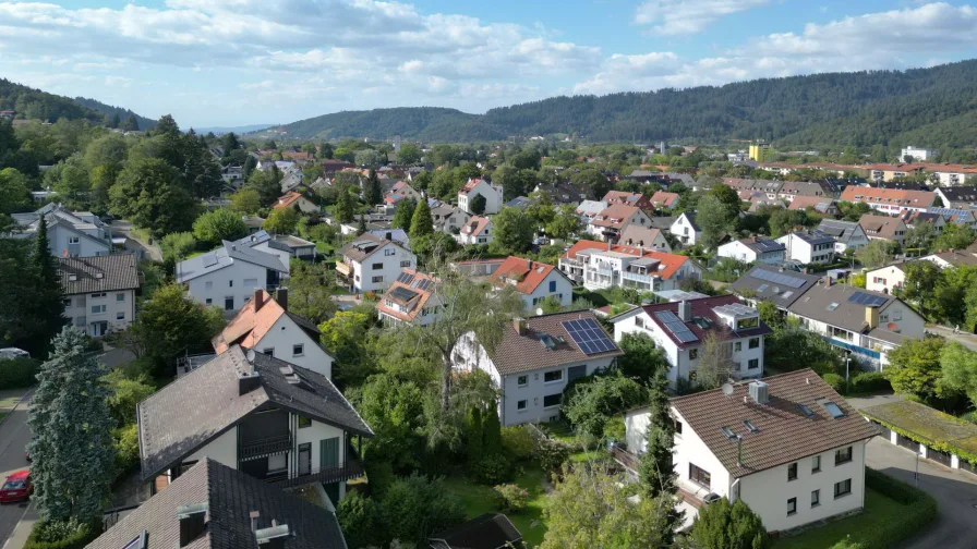 Blick über die umliegende Nachbarschaft in Littenweiler