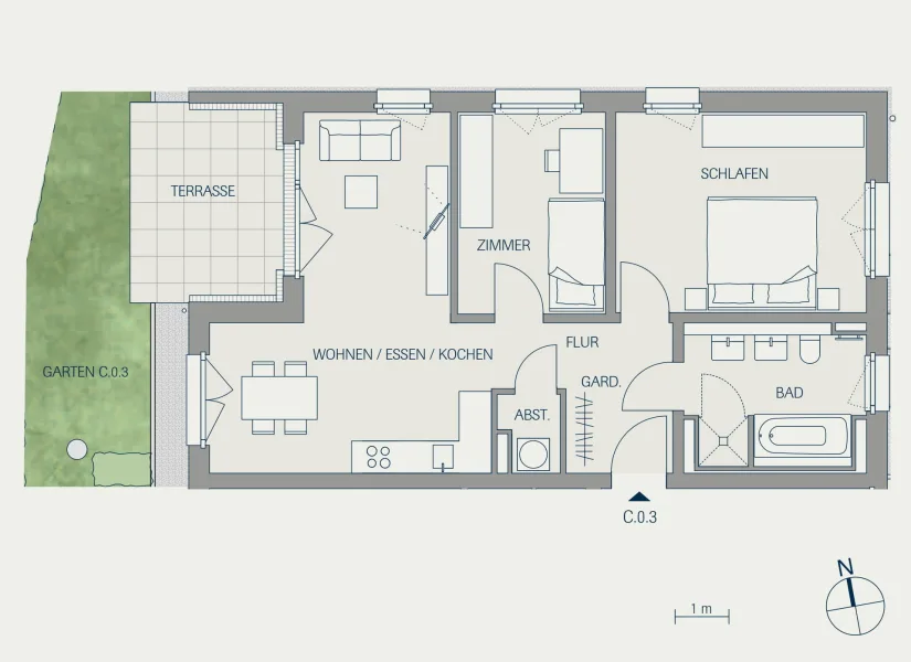 Wohnung C.0.3 im Erdgeschoss