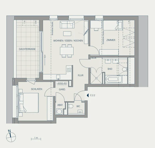 Wohnung C.2.2 im Dachgeschoss