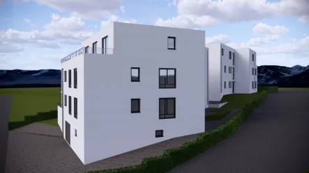 Hinten - Wohnung kaufen in Neuhausen ob Eck / Oberschwandorf - Neubauprojekt in Neuhausen-OberschwandorfAttraktive 2 Zimmer Dachgeschosswohnung