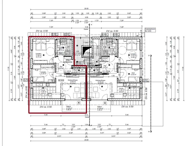 Grundriss WE 7 DG