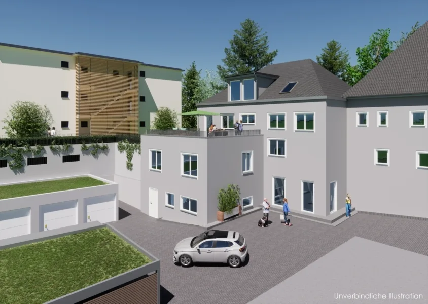 Visualisierung_1 - Wohnung kaufen in Emmingen-Liptingen - Stilvolle 3-Zimmer OG Wohnung im Neubau-Standard