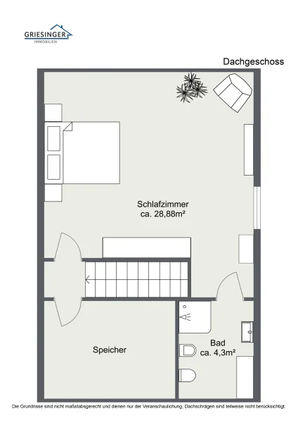 Dachgeschoss - 2D Grundriss