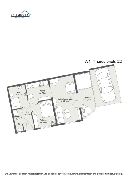 W1- Erdgeschoss - 2D Grundriss