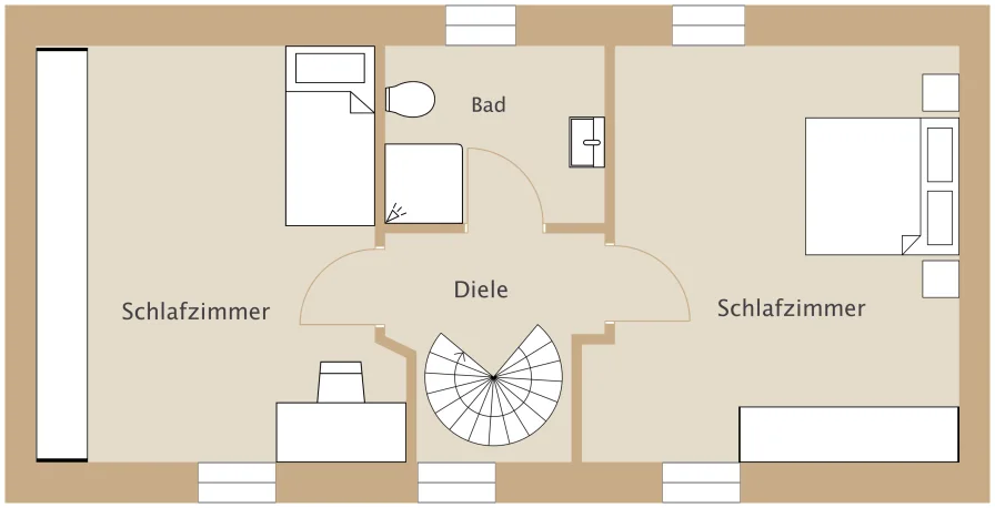 Grundriss 2. Wohnebene