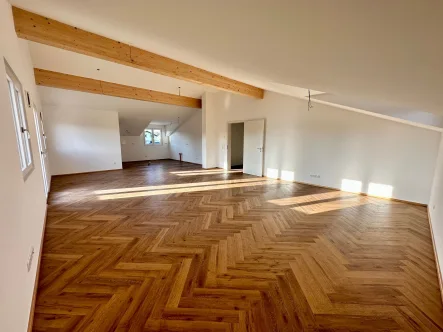 Wohnbereich - Wohnung mieten in Rosenheim - Traumhafte Dachgeschosswohnung mit herrlichem Ausblick!