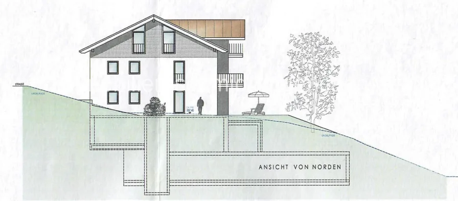 Ansicht von Norden, Haus 2