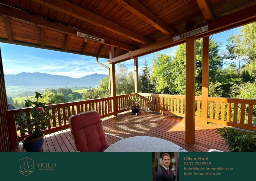 Terrasse mit Ausblick - Haus mieten in Oy-Mittelberg - Einfamilienhaus in Oy-Mittelberg zur Miete - Viel Platz für die ganze Familie