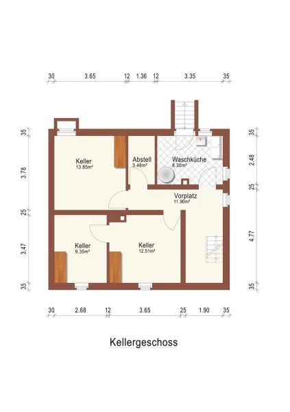 2-FH, KG Grundriss