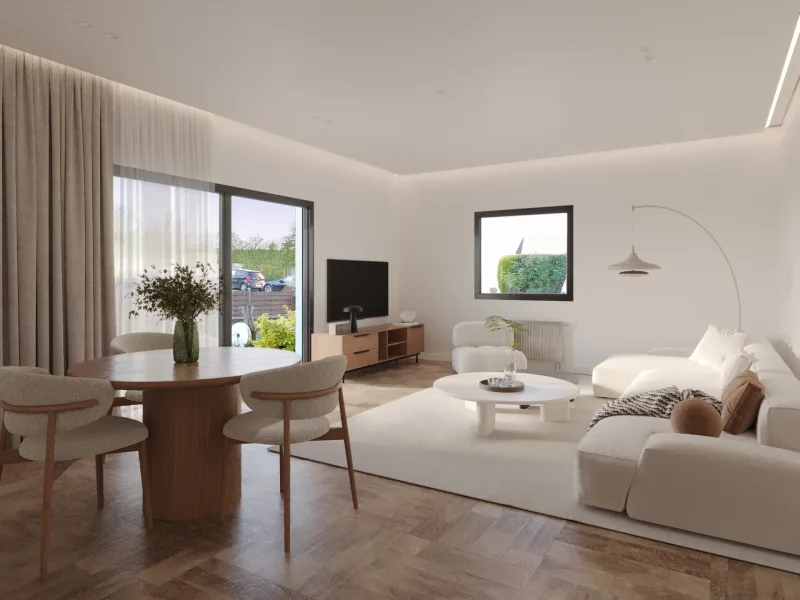 EG Wohnzimmer Idee - Haus kaufen in Kuppenheim - Mehrgenerationen oder Kapitalanlage - 3-Fam-Haus mit großem Grundstück