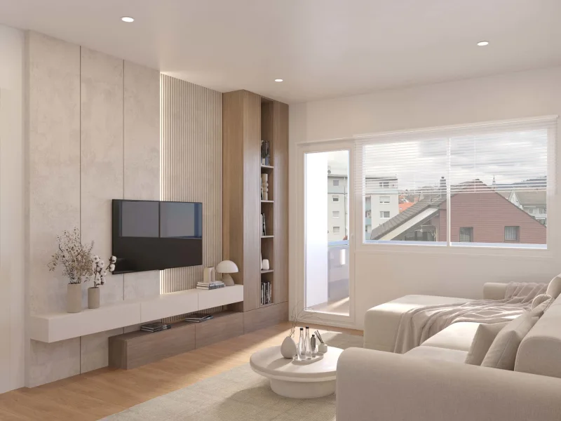 Wohnzimmer Idee - Wohnung kaufen in Bischweier - 3 gute Gründe: Wohnanlage, gepflegt & citynah