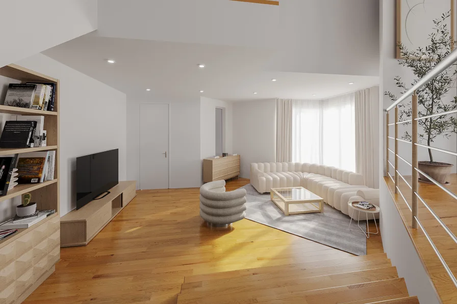 Wohnzimmer Idee - Haus kaufen in Baden-Baden / Lichtental - Traumhaftes Architektenhaus in idyllischer Lage