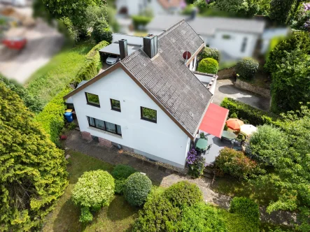 Hausansicht - Haus kaufen in Baden-Baden - Traumhaftes Zweifamilienhaus am Annaberg mit Blick auf den Merkur