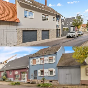 Titelbild - Haus kaufen in Kuppenheim - Zwei Häuser - ein Preis - Wohnhaus plus Kapitalanlage