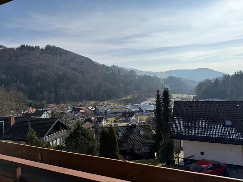 Blick vom Balkon vor Schlafzimmer