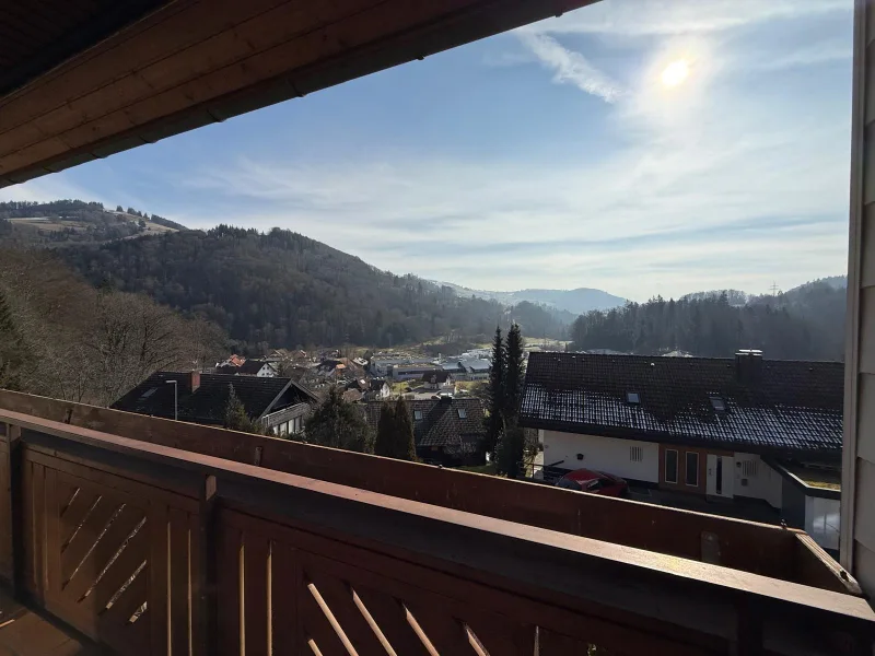 Blick vom Balkon Wohnen