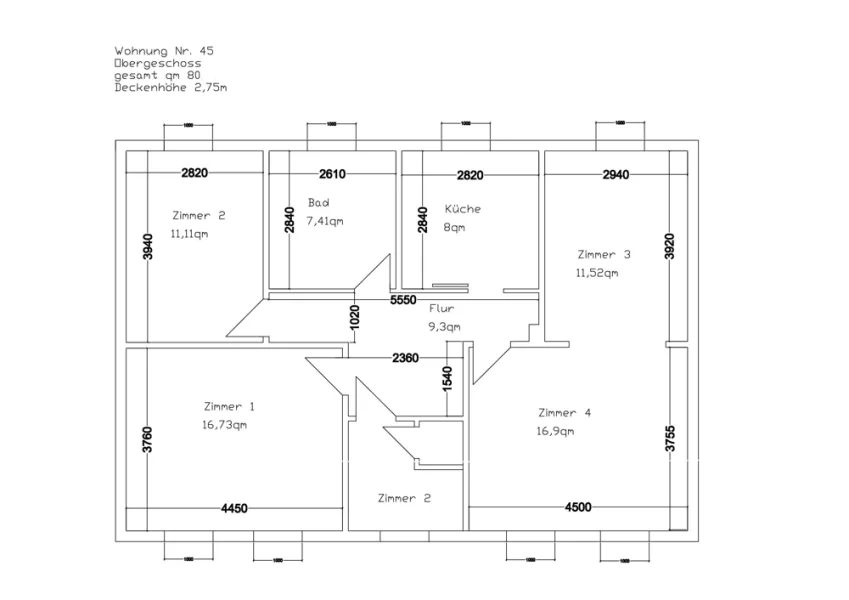 Grundriss Wohnung 3