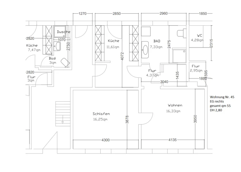 Grundriss Wohnung 2