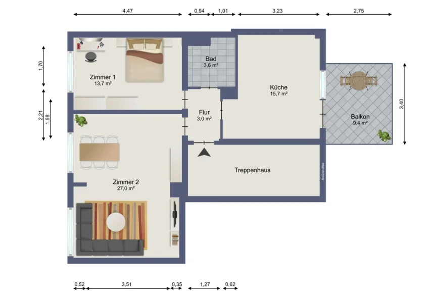 Grundriss 1OG links