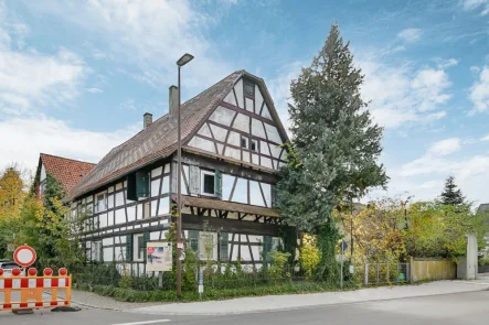 Straßenansicht - Haus kaufen in Lichtenau - Historisches Baudenkmal mit Potenzial in zentraler Lage