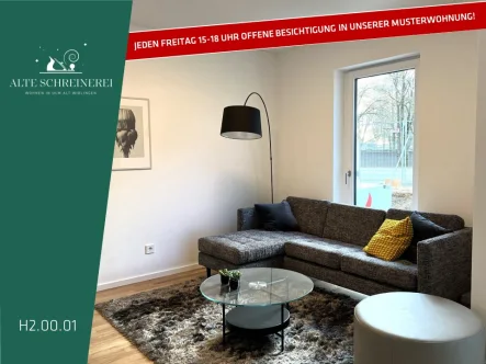 H2.00.01 - Wohnung kaufen in Ulm / Wiblingen - Ab sofort Bezugsfertig | 3-Zimmer Wohnung mit Terrasse und Gartenanteil | H2.00.01