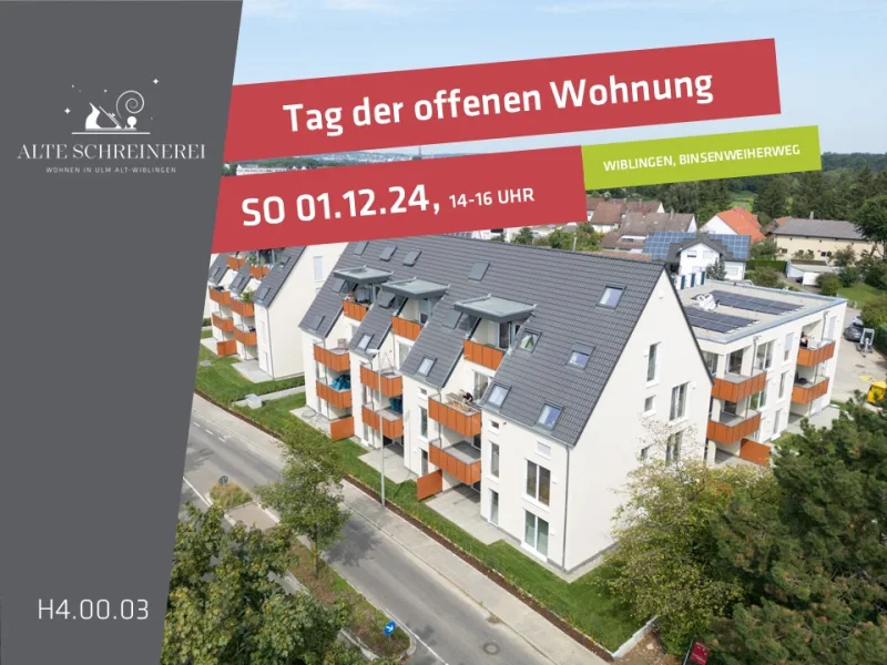 Frontbild - Wohnung kaufen in Ulm / Wiblingen - Ab sofort Bezugsfertig | 3-Zimmer Erdgeschosswohnung mit Terrasse und Gartenanteil | H4.00.03