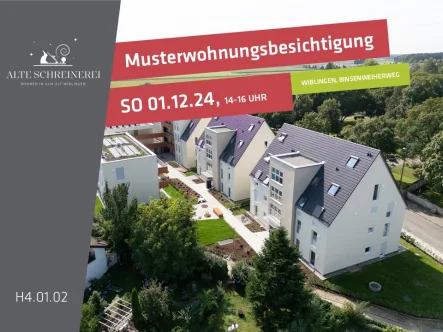 Frontbild - Wohnung kaufen in Ulm / Wiblingen - Ab sofort Bezugsfertig | 3-Zimmer Wohnung mit Balkon im 1. Obergeschoss | Süd-West | H4.01.02