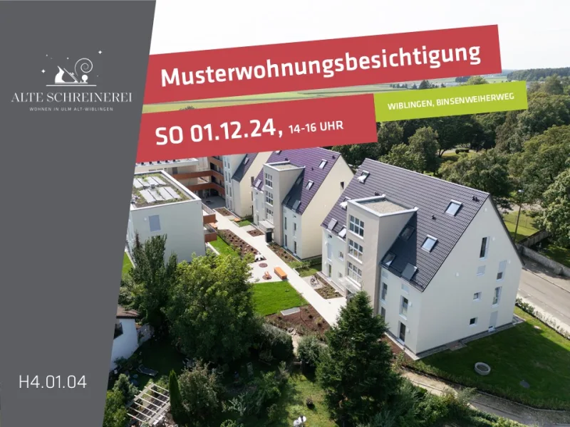 Frontbild - Wohnung kaufen in Ulm / Wiblingen - Ab sofort Bezugsfertig | 3-Zimmer Wohnung mit Balkon im 1. Obergeschoss | Süd-Ost | H4.01.04