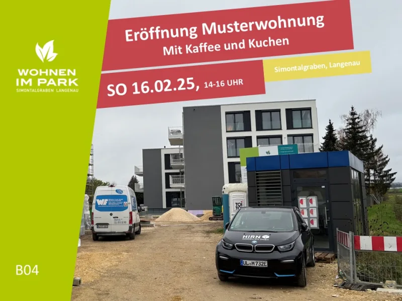 B04 - Wohnung kaufen in Langenau - 3-ZIMMER ETW MIT GARTENANTEIL - "WOHNEN IM PARK" IN LANGENAU - B04