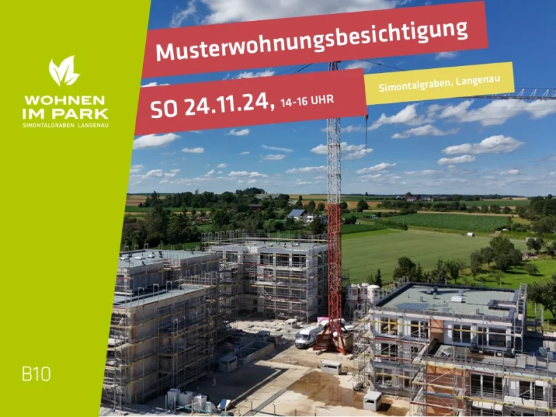 Musterwohnungsbesichtigung - Wohnung kaufen in Langenau - 3,5-ZIMMER ETW IM 1. OG MIT BALKON - "WOHNEN IM PARK" IN LANGENAU - B10