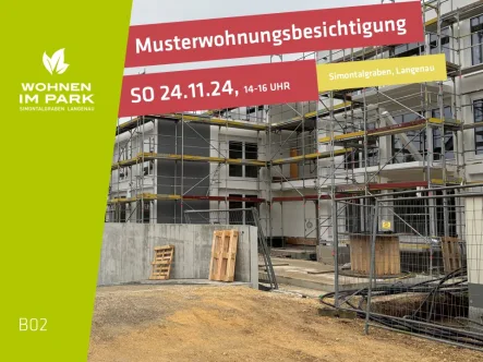 Musterwohnungsbesichtigung - Wohnung kaufen in Langenau - 2-ZIMMER ETW MIT GARTENANTEIL - "WOHNEN IM PARK" IN LANGENAU - B02