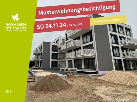 Musterwohnungsbesichtigung - Wohnung kaufen in Langenau - 2,5-ZIMMER ETW MIT GARTENANTEIL - "WOHNEN IM PARK" IN LANGENAU - B01