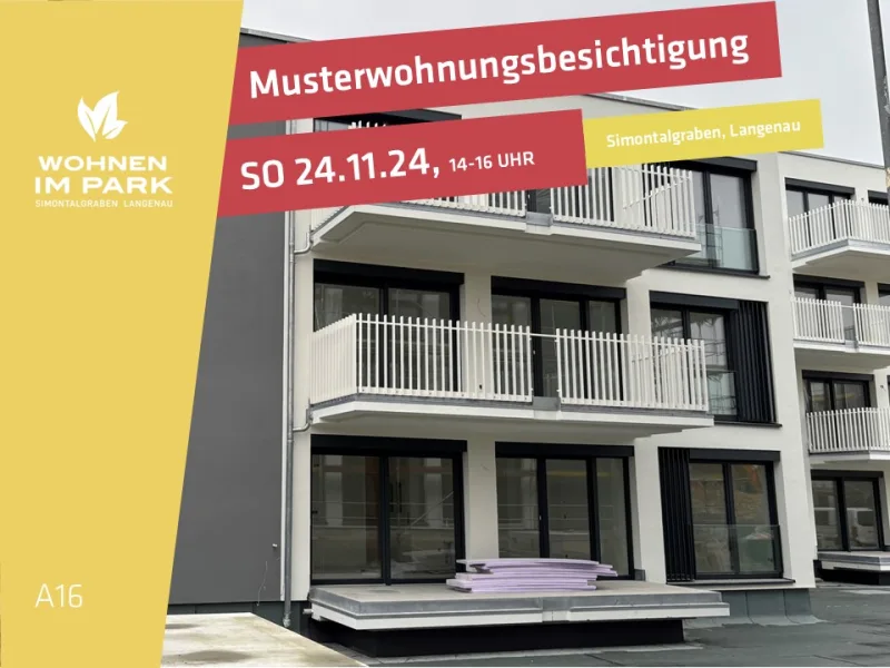 Musterwohnungsbesichtigung - Wohnung kaufen in Langenau - 4,5 ZIMMER PENTHOUSE-WOHNUNG IM DG - "WOHNEN IM PARK" IN LANGENAU - A16