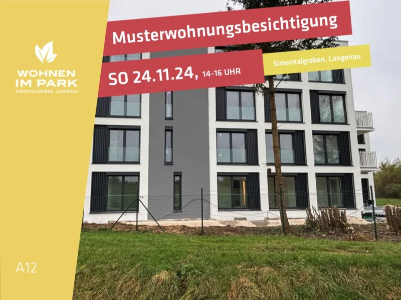 Musterwohnungsbesichtigung - Wohnung kaufen in Langenau - 2 ZIMMER ETW IM 2. OG - "WOHNEN IM PARK" IN LANGENAU - A12