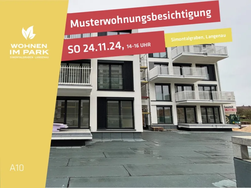 Musterwohnungsbesichtigung - Wohnung kaufen in Langenau - 3,5-ZIMMER ETW IM 1. OG MIT BALKON - "WOHNEN IM PARK" IN LANGENAU - A10