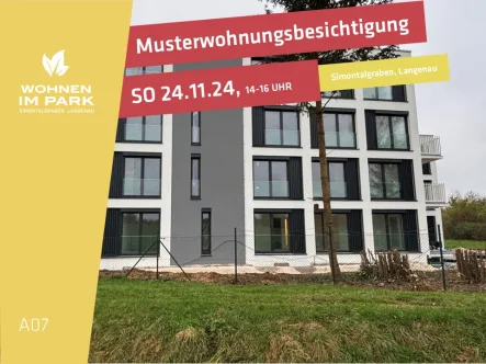 Musterwohnungsbesichtigung - Wohnung kaufen in Langenau - 2 ZIMMER ETW IM 1. OG - "WOHNEN IM PARK" IN LANGENAU - A07