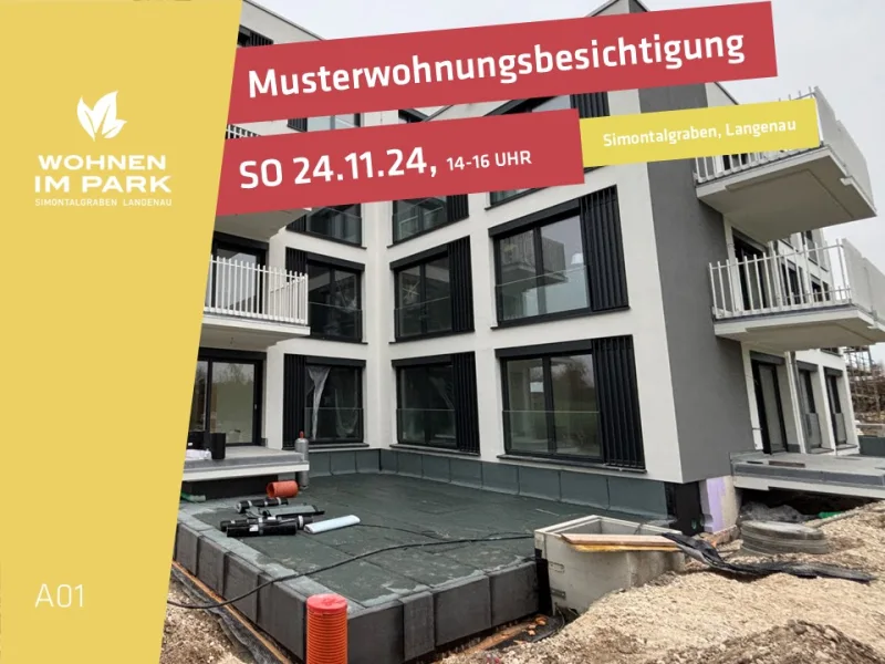 Musterwohnungsbesichtigung - Wohnung kaufen in Langenau - 2,5 ZIMMER ETW IM EG - "WOHNEN IM PARK" IN LANGENAU - A01