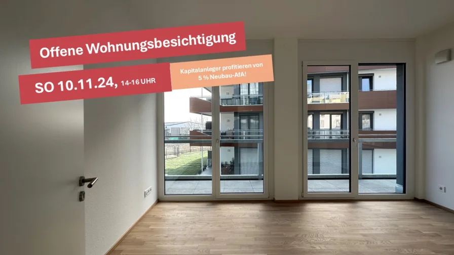 ULL A09 - Wohnung kaufen in Langenau - HELLE 3-ZIMMER WOHNUNG IM 2. OG MIT GROSSER ÜBERDACHTER TERRASSE IN LANGENAU