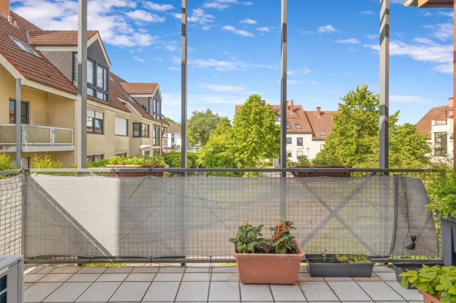 Blick vom Wohnzimmerbalkon