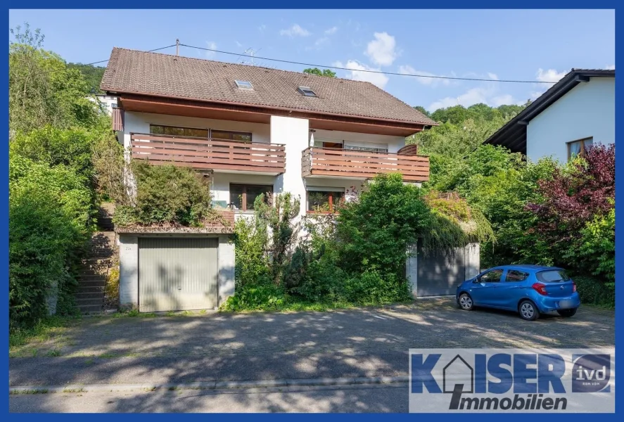 Südansicht - Haus kaufen in Waldshut-Tiengen - Doppelhaushälfte mit Einliegerwohnung. *provisionsfrei für Kaufende*