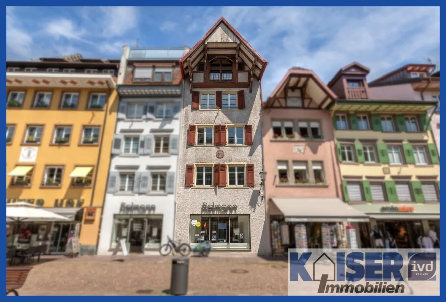 Außenaufnahme - Haus kaufen in Waldshut-Tiengen - Der "große Rabe" - historisches Wohn- und Geschäftshaus in Waldshut