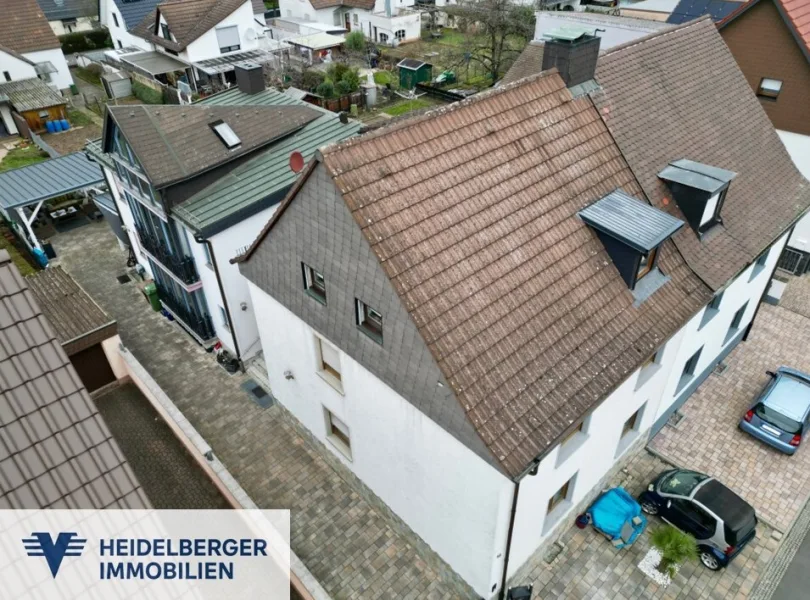 Luftansicht - Haus kaufen in Eppelheim - Eppelheim – in ruhiger Anliegerstraße: Zwei Einfamilienhäuser mit guter Ausstattung!