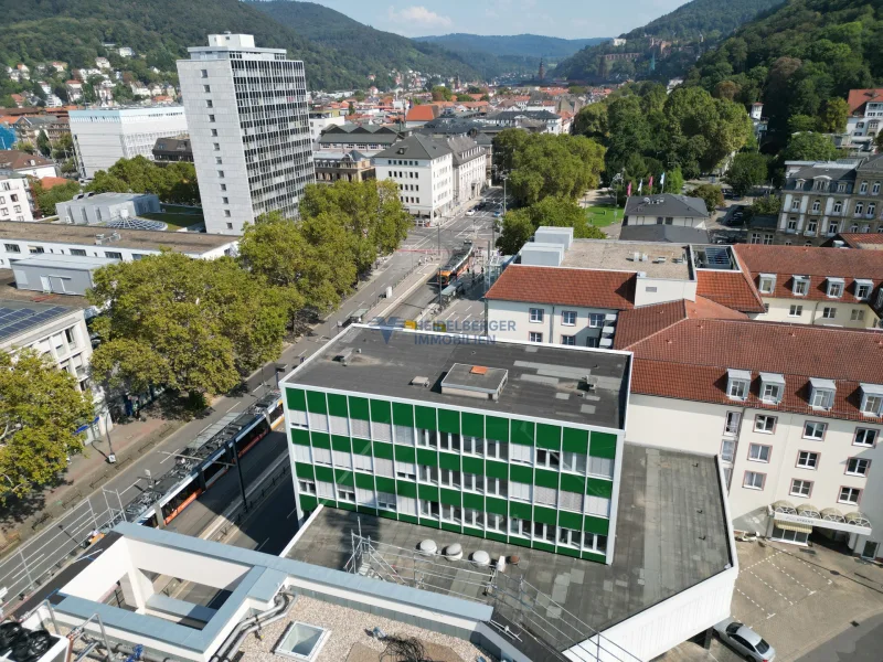 Blick von oben - Büro/Praxis mieten in Heidelberg - Büroeinheit in zentraler Innenstadtlage