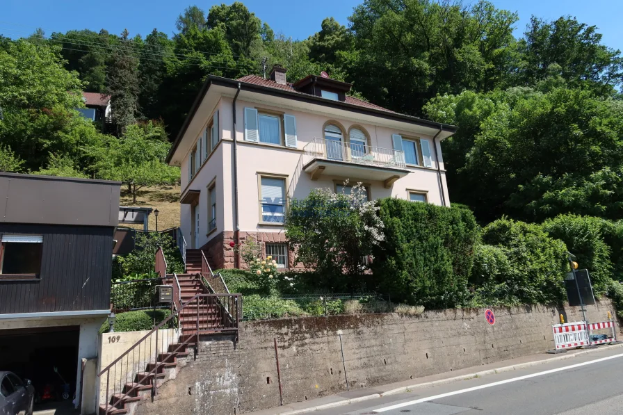 Hausansicht - Zinshaus/Renditeobjekt kaufen in Heidelberg / Ziegelhausen - Freistehendes 3 Familienhaus mit separatem Apartment  direkt am Neckar!