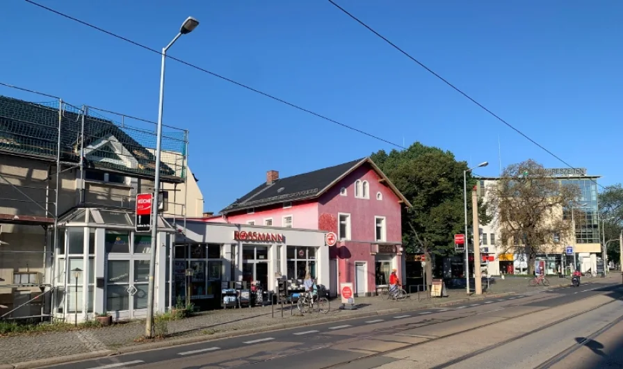 Objektansicht - Laden/Einzelhandel mieten in Radebeul - Beste Sichtbarkeit! BEATE PROTZE IMMIBILIEN