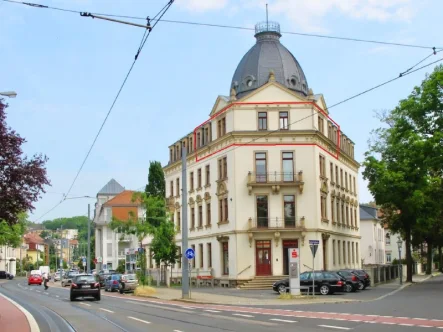 Süd-Ansicht - Wohnung mieten in Dresden - Panorama-Blick vom lichtdurchfluteten Wohnraum!