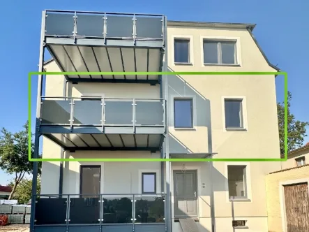 Ansicht Hofseite - Wohnung mieten in Radebeul - Erstbezug - hochwertig saniert mit Südbalkon!